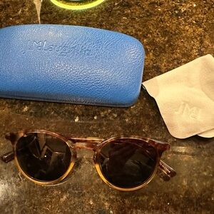 J. McLaughlin tortoise shell sunglasses, with case.